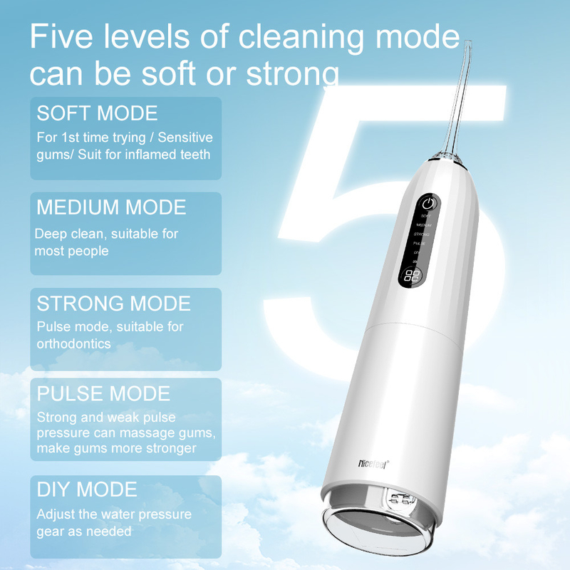 5+ Arbeits- elektrisches Wasserstrahl- Mund- Hygiene 300ml der Modus-Ipx7 Mund-Irrigator-Zahn-Reiniger-Wasser zahnmedizinisches Pik Flosser