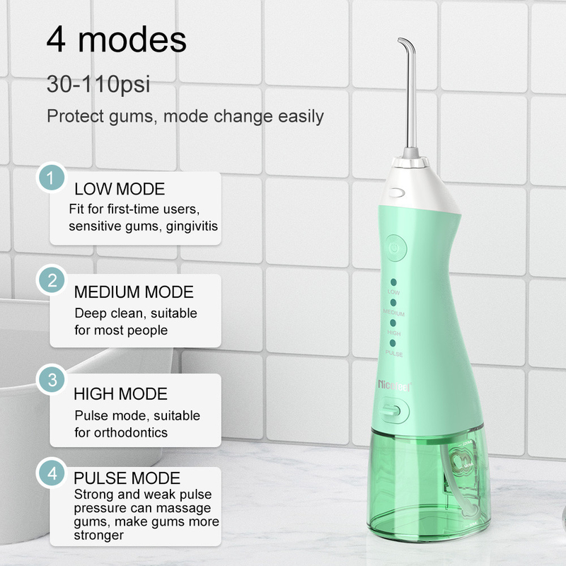Zuhause Reise 300ML IPX7 wasserdichte kabellose Dental-Munddusche tragbar