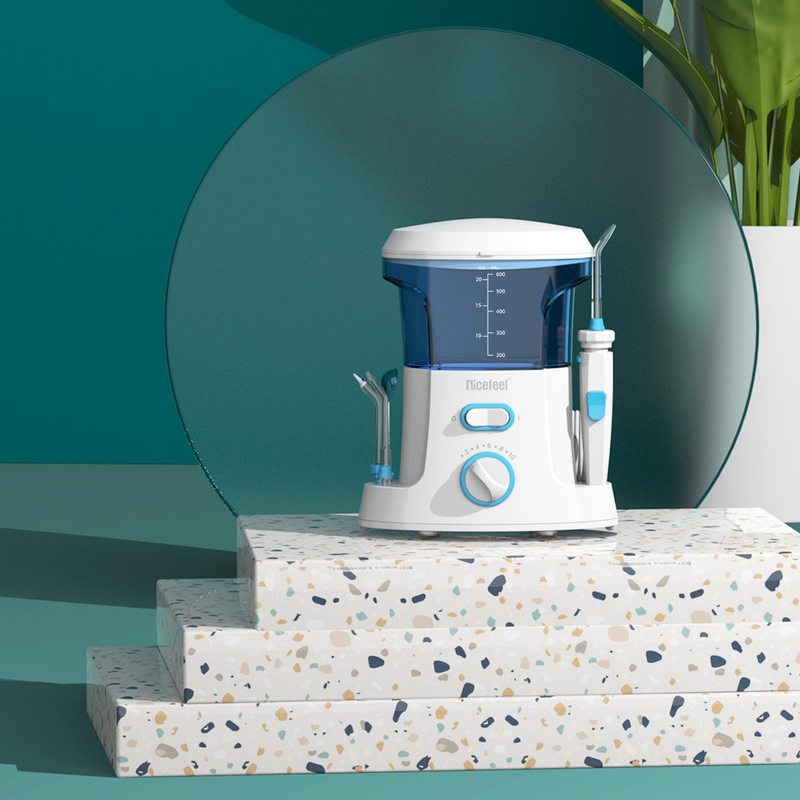 600 ml verstellbare ABS-Wasser-Zahnseide für den Familiengebrauch Oral Spa White Blue
