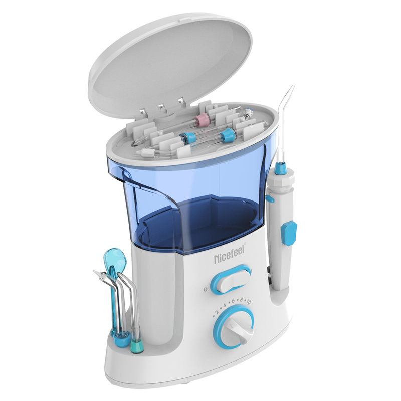 600 ml verstellbare ABS-Wasser-Zahnseide für den Familiengebrauch Oral Spa White Blue