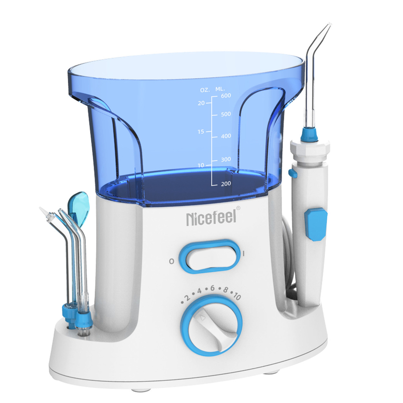 600 ml verstellbare ABS-Wasser-Zahnseide für den Familiengebrauch Oral Spa White Blue