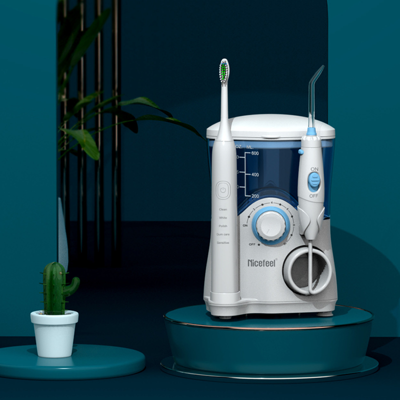 Zahnmedizinischer Weiß Soem-ABS Behälter Produkt-Sonic Toothbrush Water Flosser For-Familien-600ml