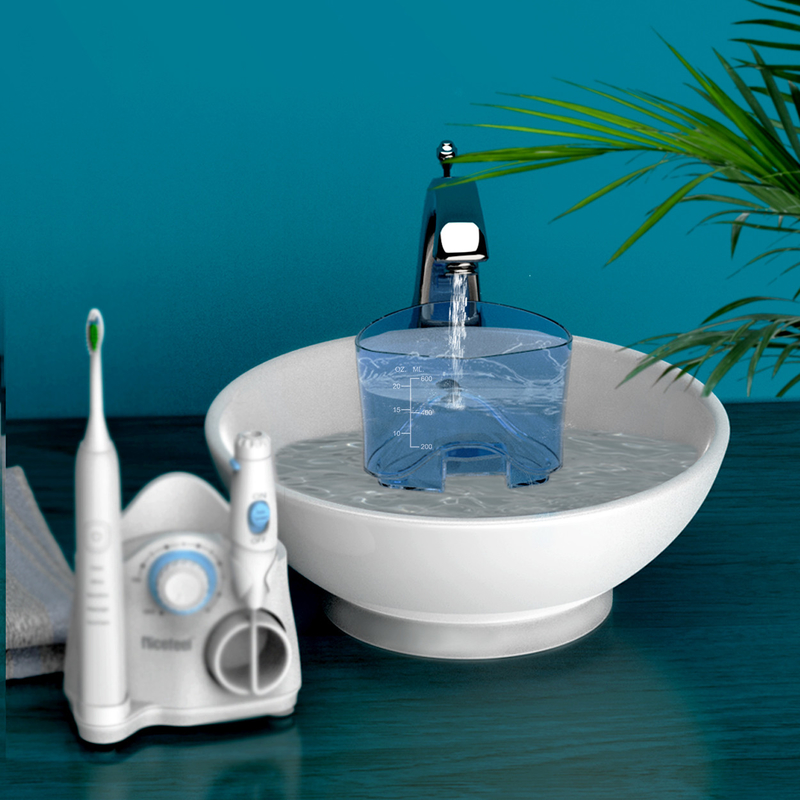 Zahnmedizinischer Weiß Soem-ABS Behälter Produkt-Sonic Toothbrush Water Flosser For-Familien-600ml