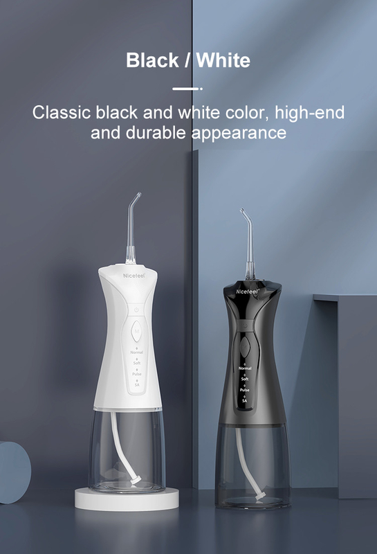 drahtloses Wasser Flosser batteriebetriebenes Mund-Irrigator des Schwarz-1400mAh